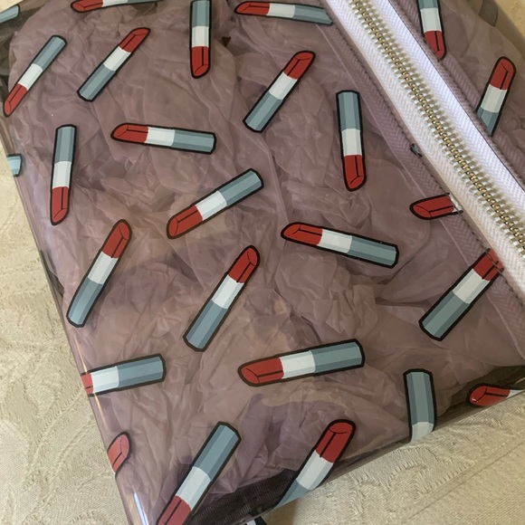 Circus by Sam Edelman Lipstick Motif Purse Bag Wristlet Makeup Case NWT - Picture 3 of 7